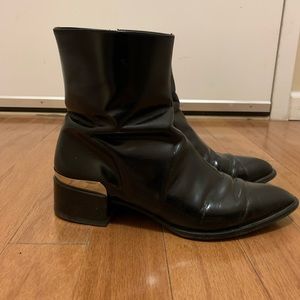 VINCE Black Patent Leather Boot